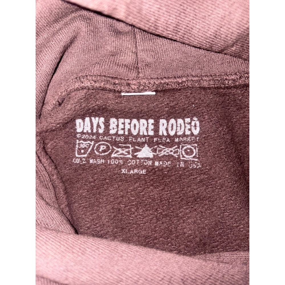 Travis Scott CPFM Days Before Rodeo Free Thugger Hoodie Brown XL - Picture 4 of 6